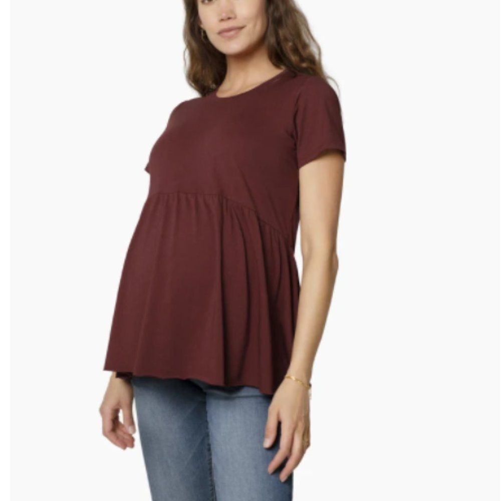 Ingrid & Isabel Maternity EveryWear Relaxed Babydoll Top XS NWT